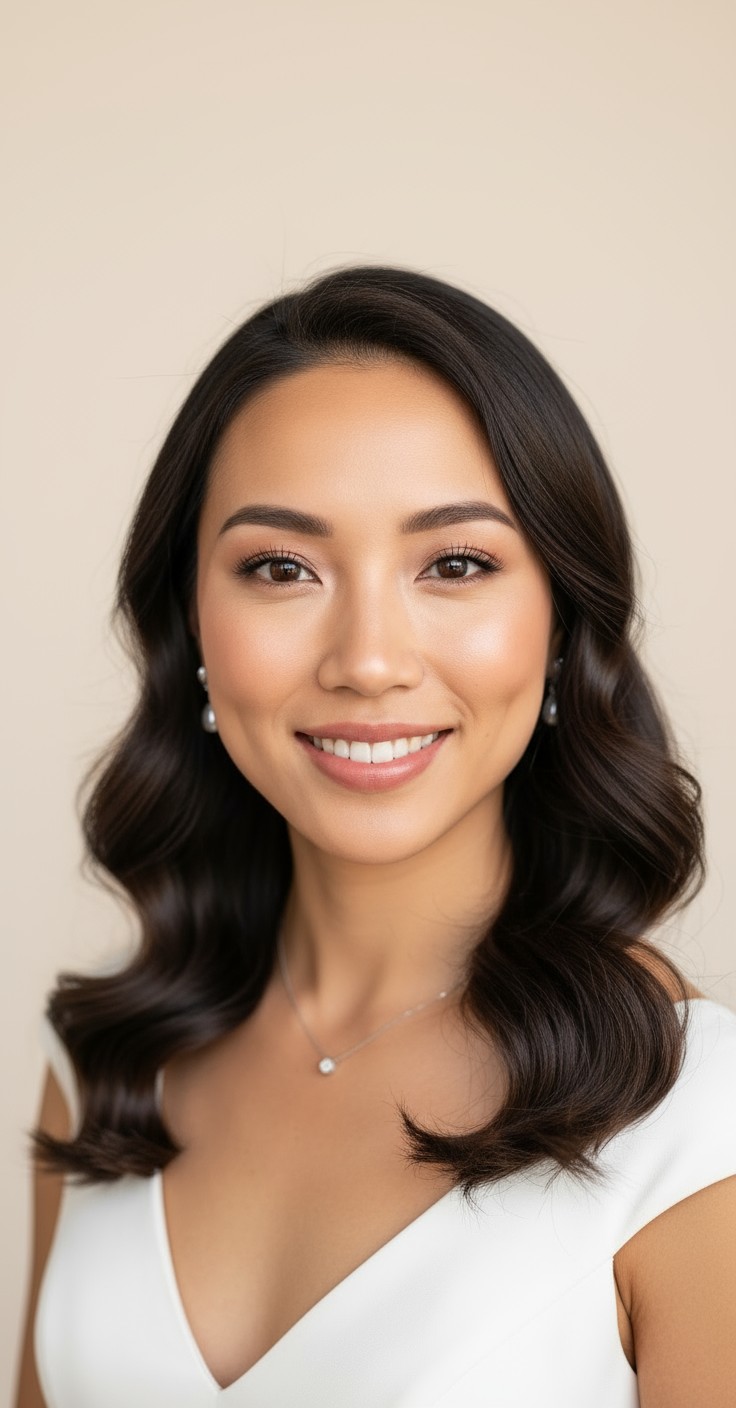 After Waves Wedding Hair